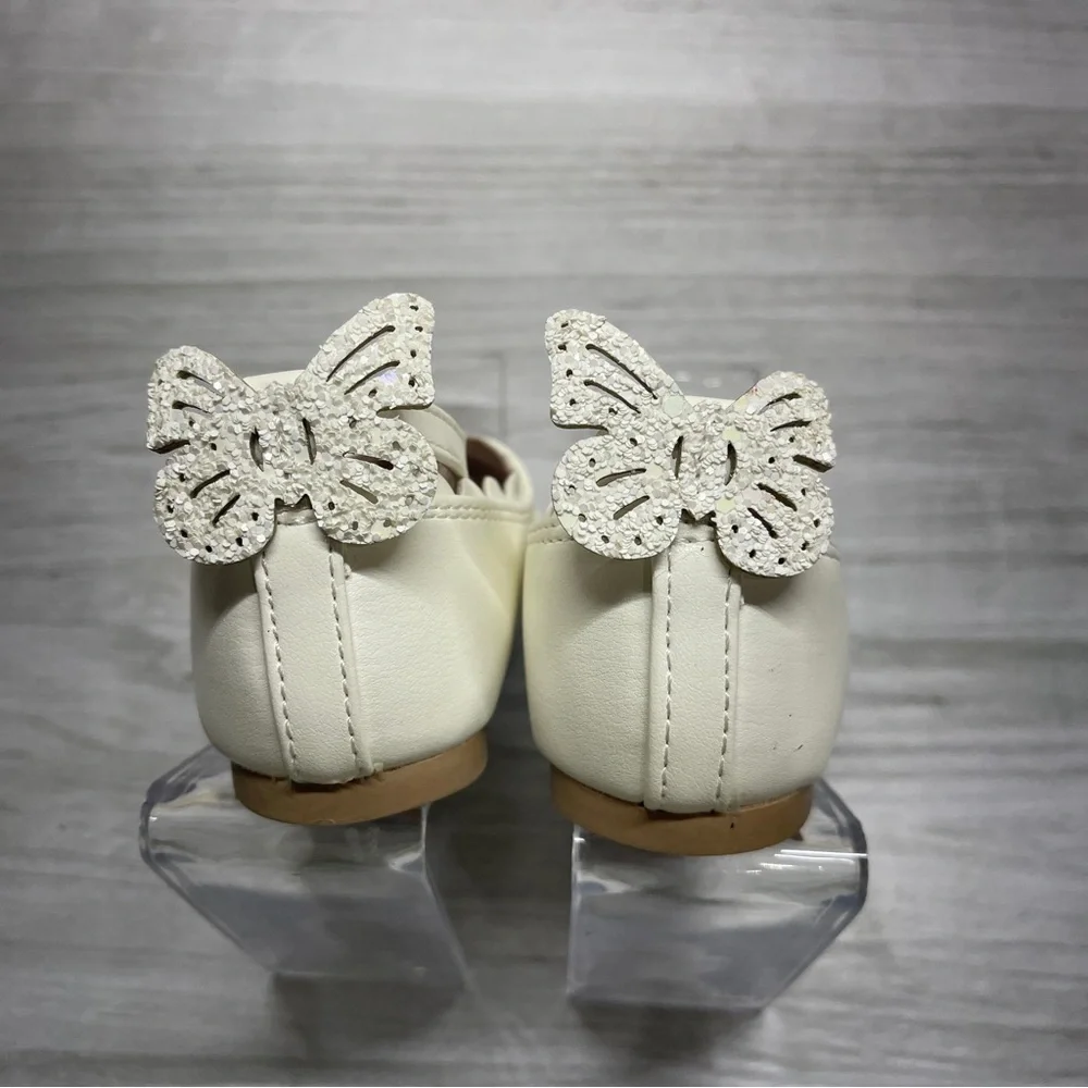 Seychelles White Toddler Girls Butterfly Strap Flats Size 6